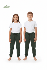 KIDS Ultimate Comfort Cargo Joggers Trouser - Forest Green - Smgarment's